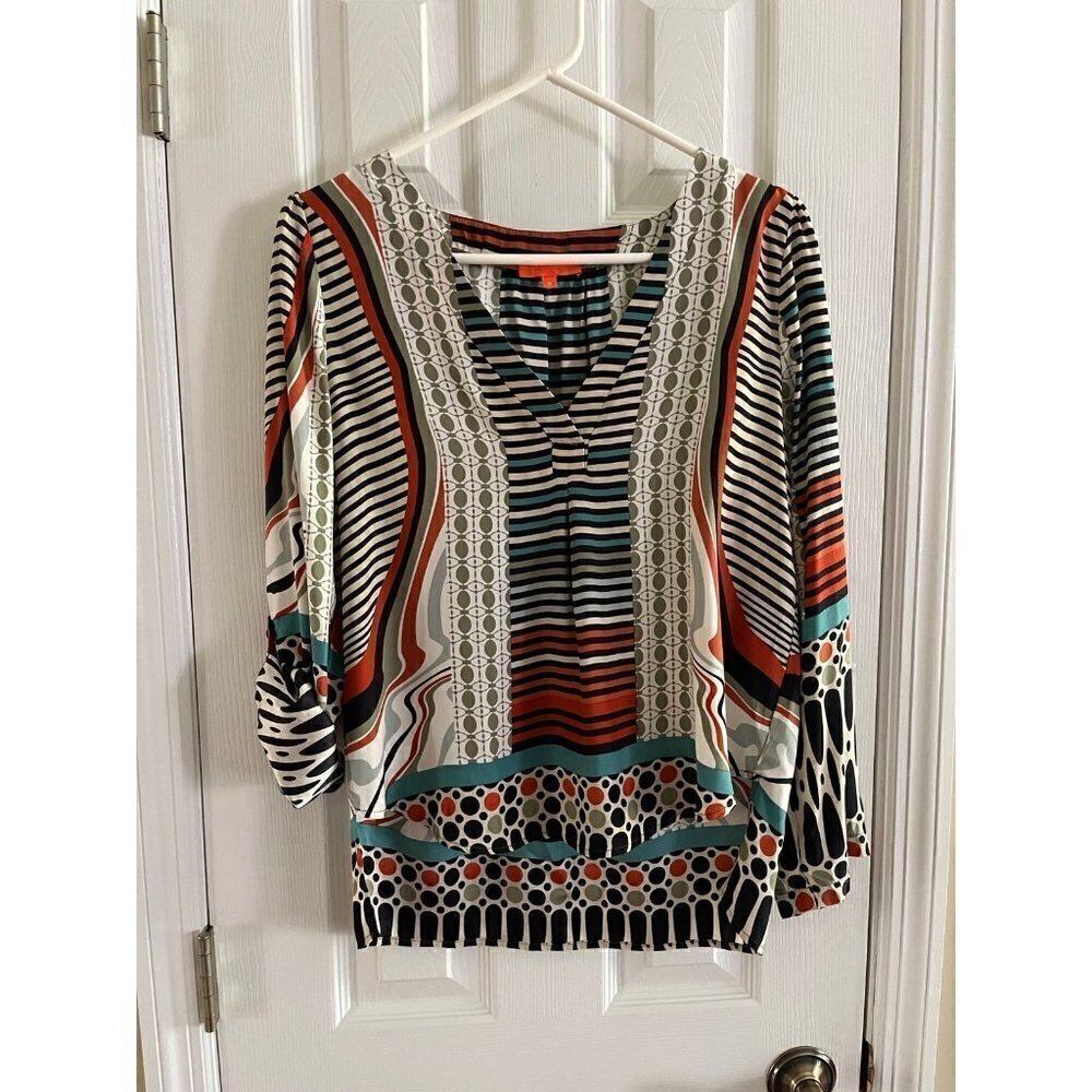 Glam Patterned Top Silk